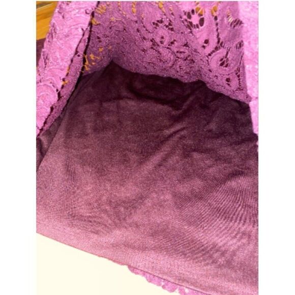 Xhilaration women's Purple Lace Long Sleeve lined Tunic Dress size large - Picture 4 of 10